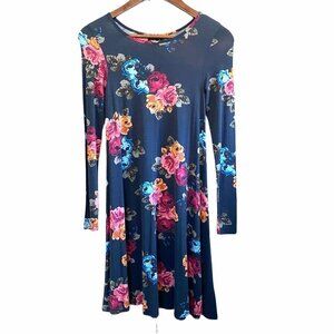 ASOS Women's NWT Floral Long Sleeve Green Pink Casual Skater Shirt Dress Size 2